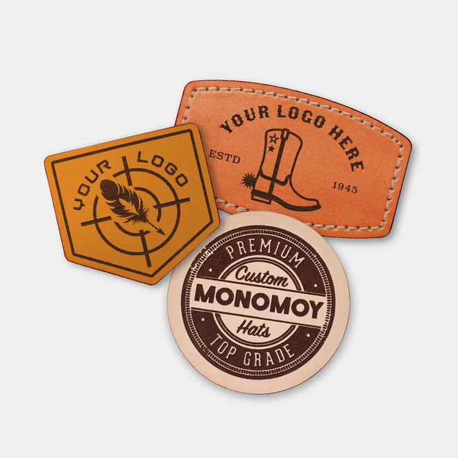 Custom Leather Patch, Laser Etched Custom Leather Patch, Laser Etched