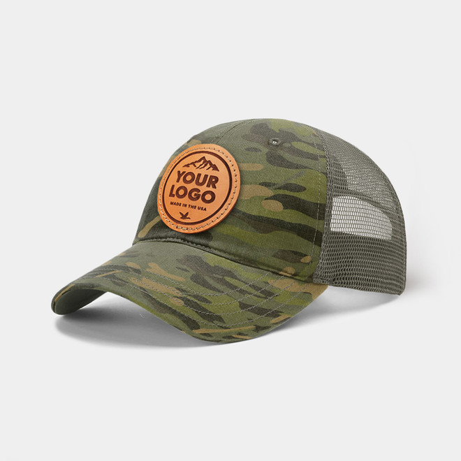 Richardson 111PT Relaxed Tactical MultiCam, Custom Leather Patch Hat Richardson 111PT Relaxed Tactical MultiCam, Custom Leather Patch Hat
