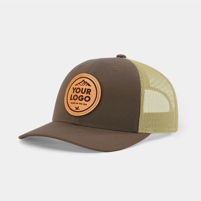 Monomoy M226 Standard Trucker, Custom Leather Patch Hat