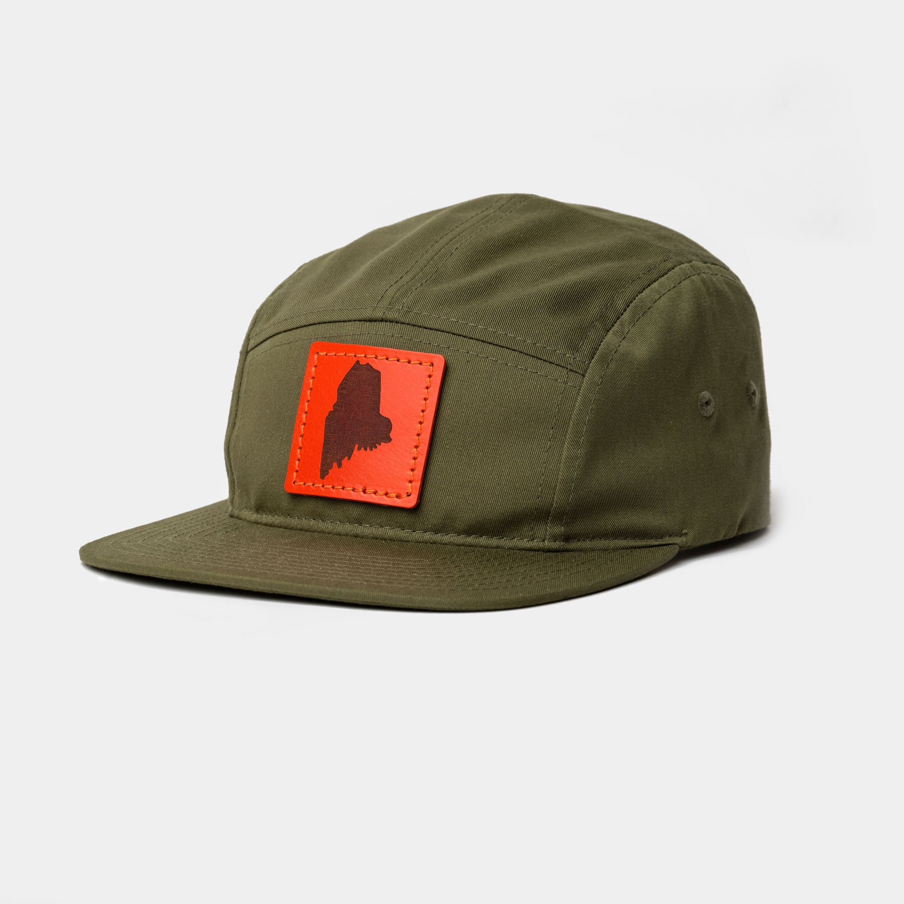 Custom Bike Hat with Leather State Patch