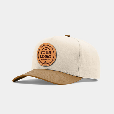Richardson 323FPC 5 Panel Champ, Custom Leather Patch Hat