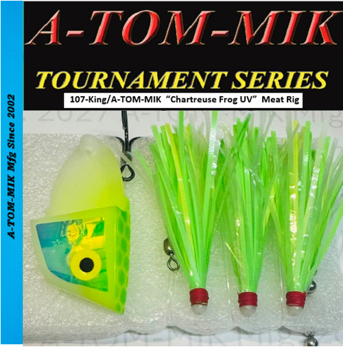 107-King/A-TOM-MIK "Chartreuse Frog UV" Meat Rig