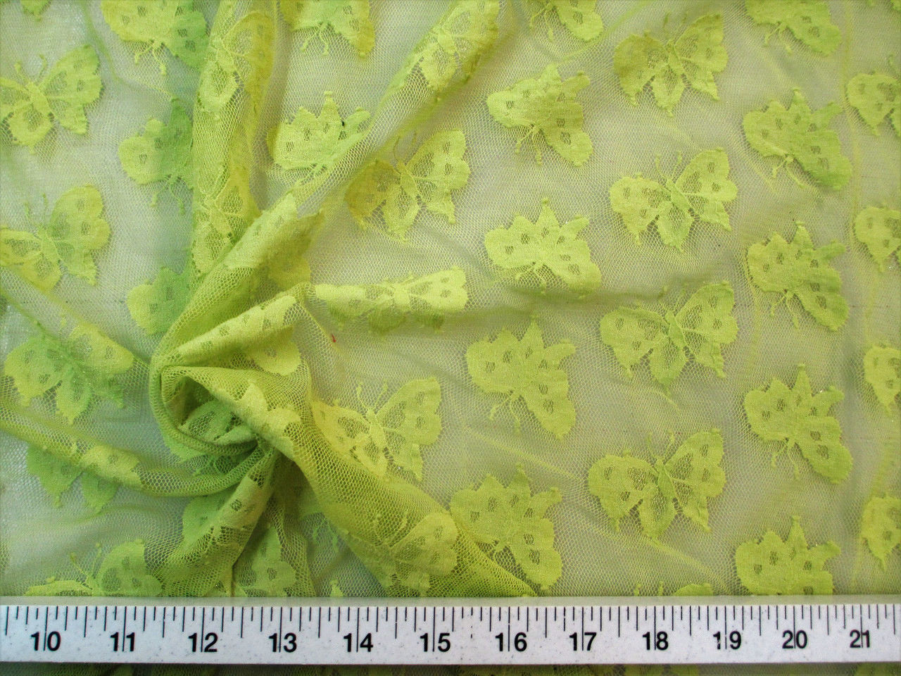 green stretch lace fabric