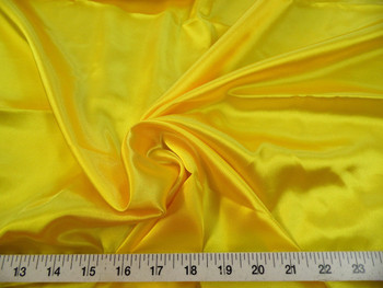 Discount Fabric Charmeuse Silky Bridal Satin Apparel Yellow CS05
