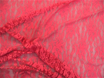Discount Fabric Stretch Mesh Lace Pink Floral Sheer D105 Discount Fabric Stretch Mesh Lace Pink Floral Sheer D105