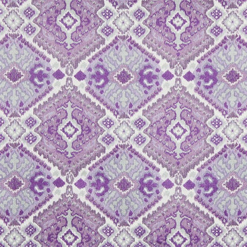 Fabric Robert Allen Beacon Hill Tali Ikat Silver Purple Tribal Upholstery *J317