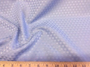 Discount Fabric Drapery Jacquard Check Light Blue DR07