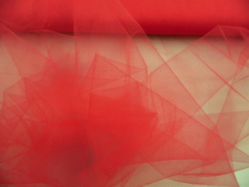 Nylon Tulle Sheer Fabric Red 54 inch wide DD302 Nylon Tulle Sheer Fabric Red 54 inch wide DD302