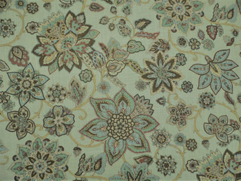 7075712 REYNOLDS SPRUCE Floral Print Upholstery And Drapery Fabric