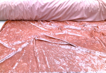 Stretch Velvet Spandex Fabric Apparel Coral Pink G101 Stretch Velvet Spandex Fabric Apparel Coral Pink G101