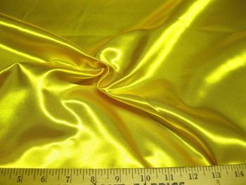 Discount Fabric Satin Sunshine Yellow 65 inches wide SA22