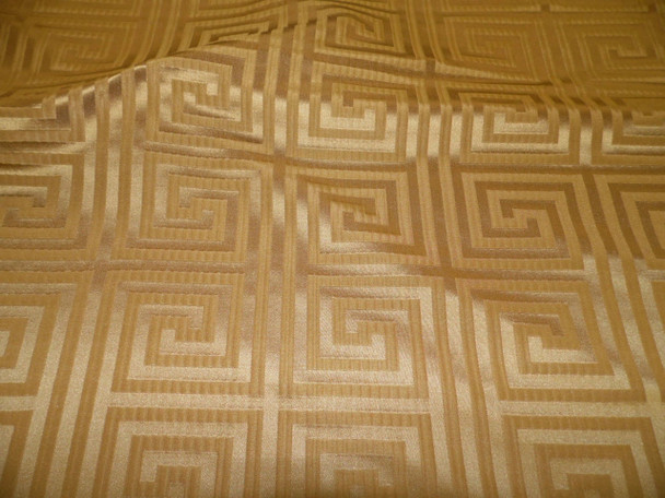 Fabric Robert Allen Beacon Hill Helene Key Warm Gold Silk Drapery HH37