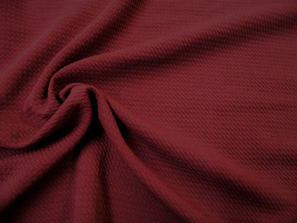 Bullet Textured Liverpool Fabric 4 way Stretch Burgundy Wine S20