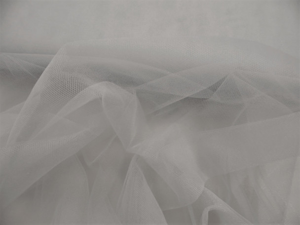 Fabric Polyester Tulle Sheer Silver Gray 54 inch wide TU10