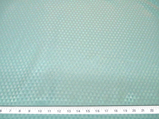 Discount Tablecloth Fabric Jacquard Check Mint Green DR43