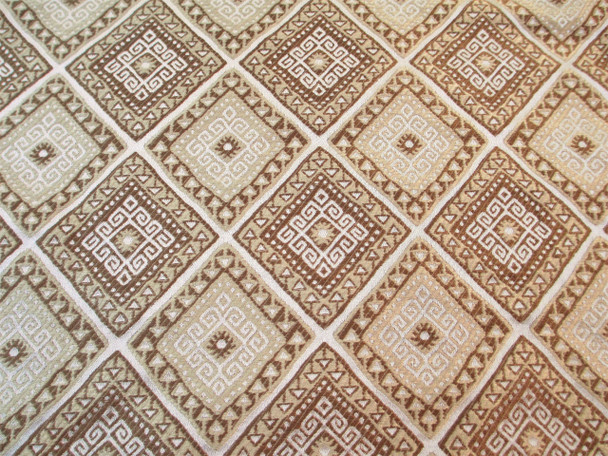 Fabric Robert Allen Beacon Hill Malvinas Teak Silk Tribal Aztec Drapery II40