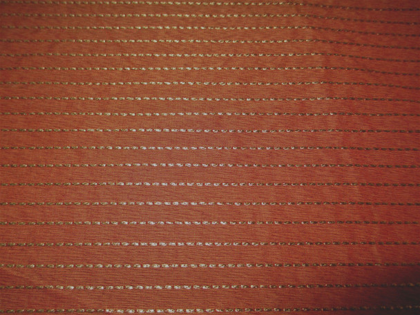 Fabric Robert Allen Beacon Hill Silk Jasper Terracotta Silk Stripe Drapery JJ41