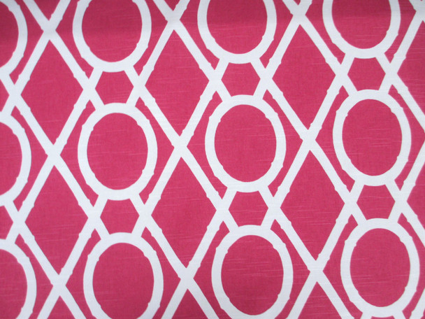 Discount Fabric Robert Allen Upholstery Drapery Lattice Bamboo Raspberry EE22