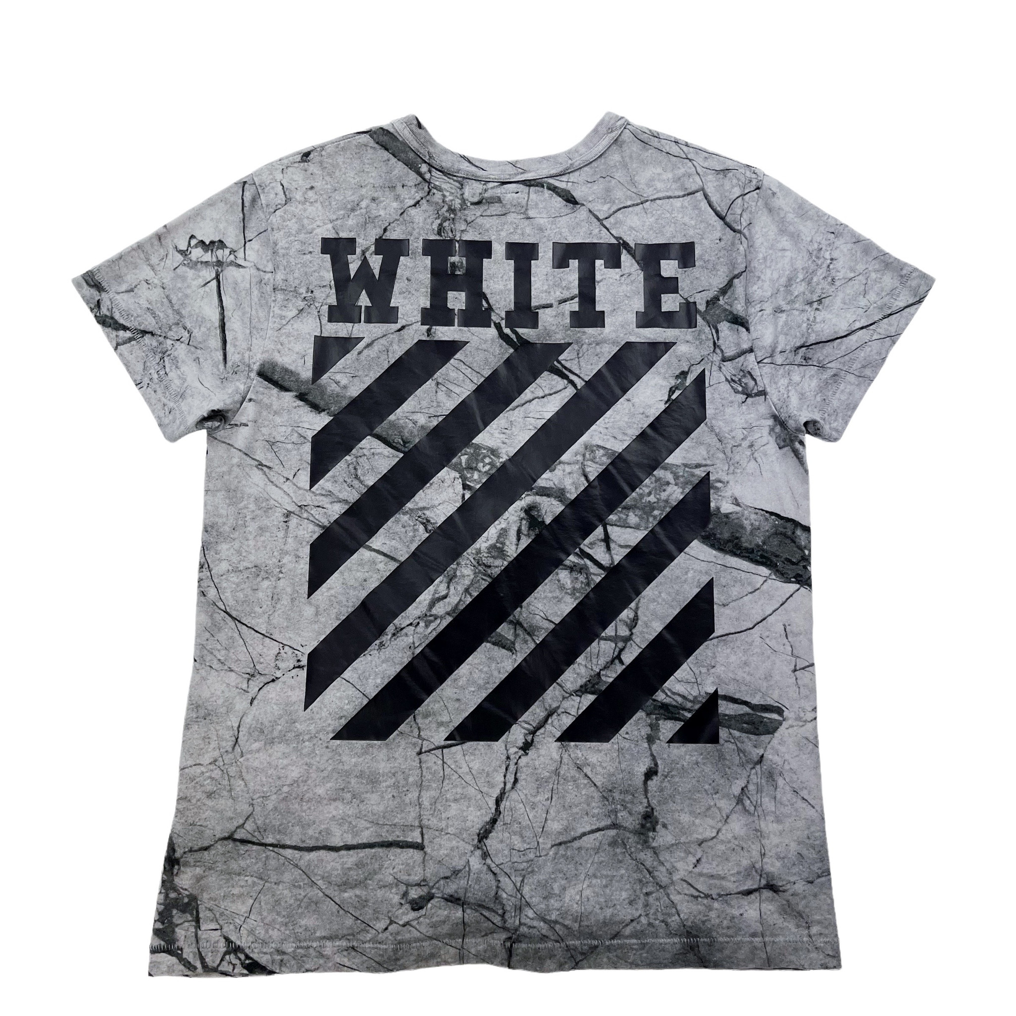 大量入荷 OFF-WHITE◇CARAVAGGIO MARBLE MARBLE TEE/Tシャツ/L ...