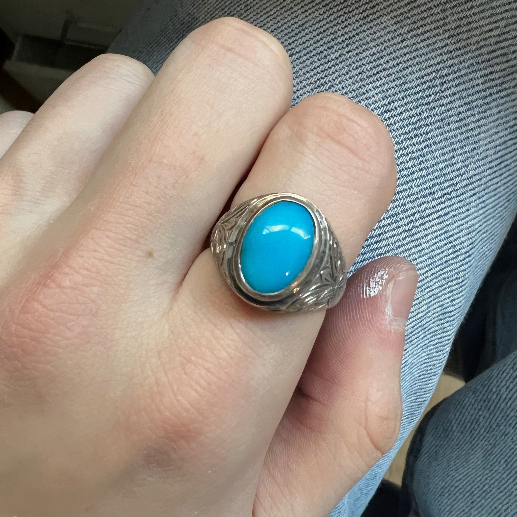Sterling Silver Turquoise Ring Oliver's Archive