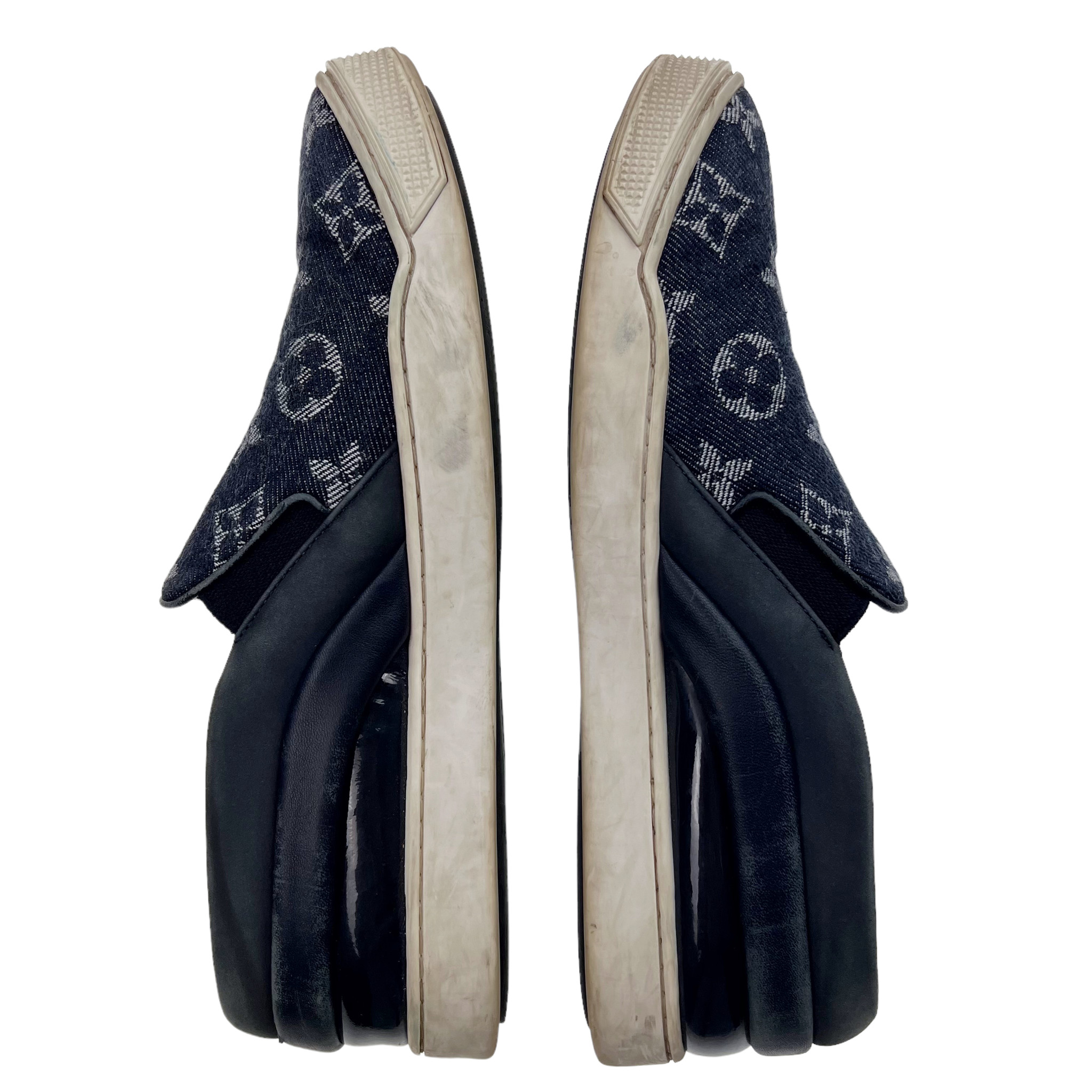 Louis Vuitton Denim Monogram Tempo Slip on Sneakers Size 34