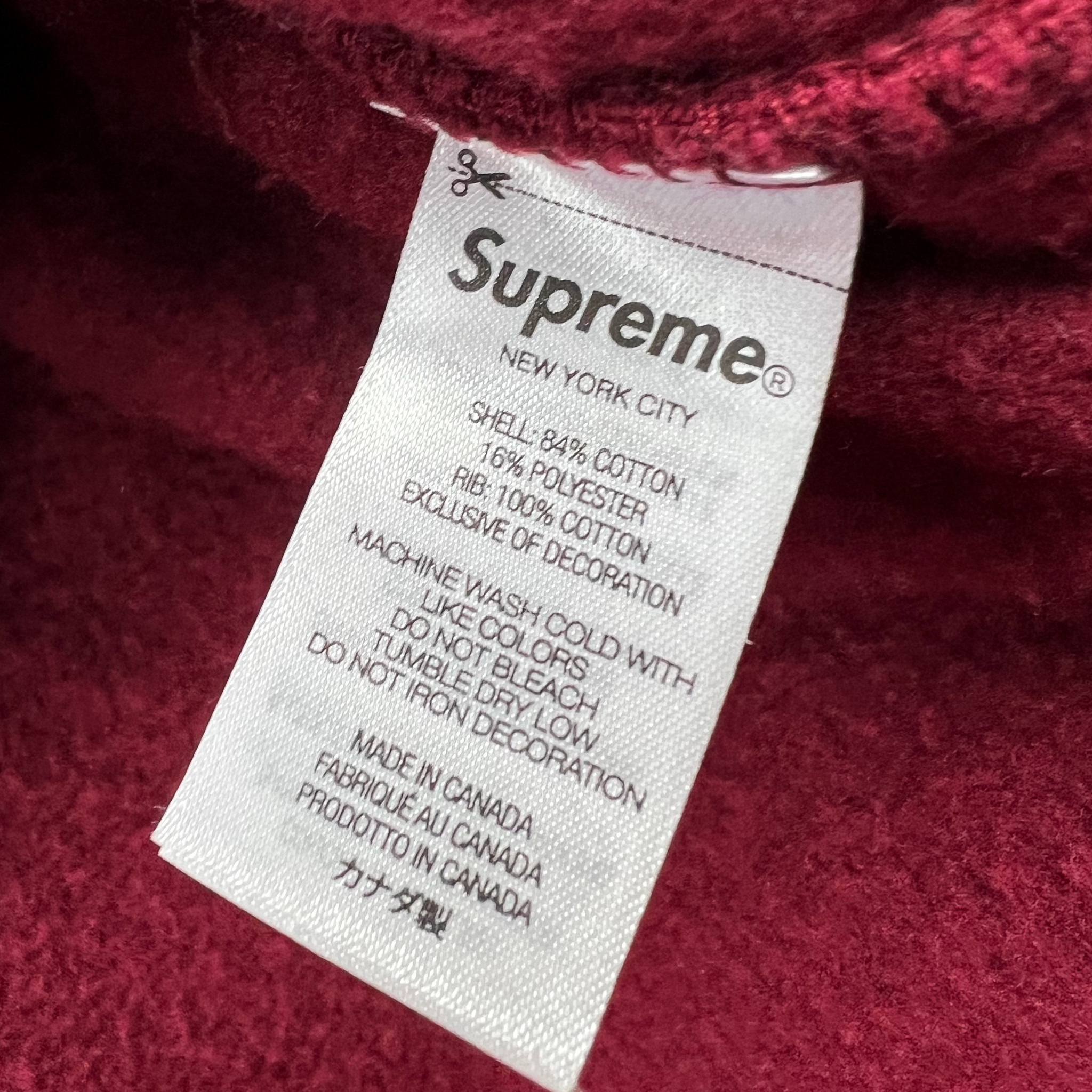 Supreme Hoodie Wash Tag Wash Tag Supreme Cross Box Logo Legit