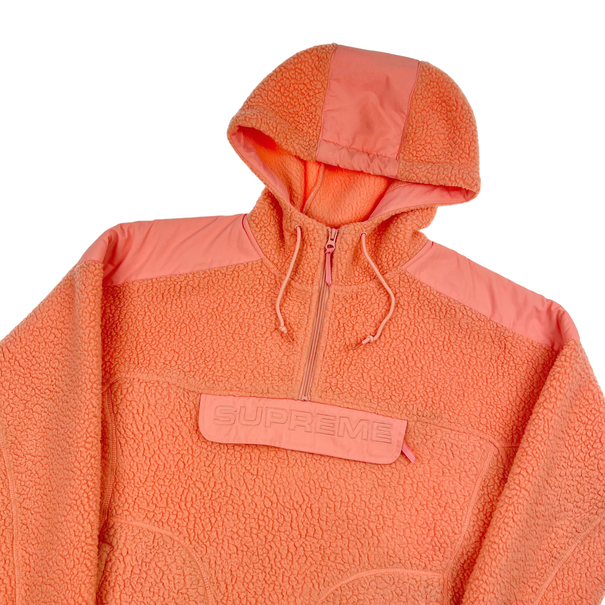 Supreme Coral Polartec Pullover Hoodie - Oliver's Archive