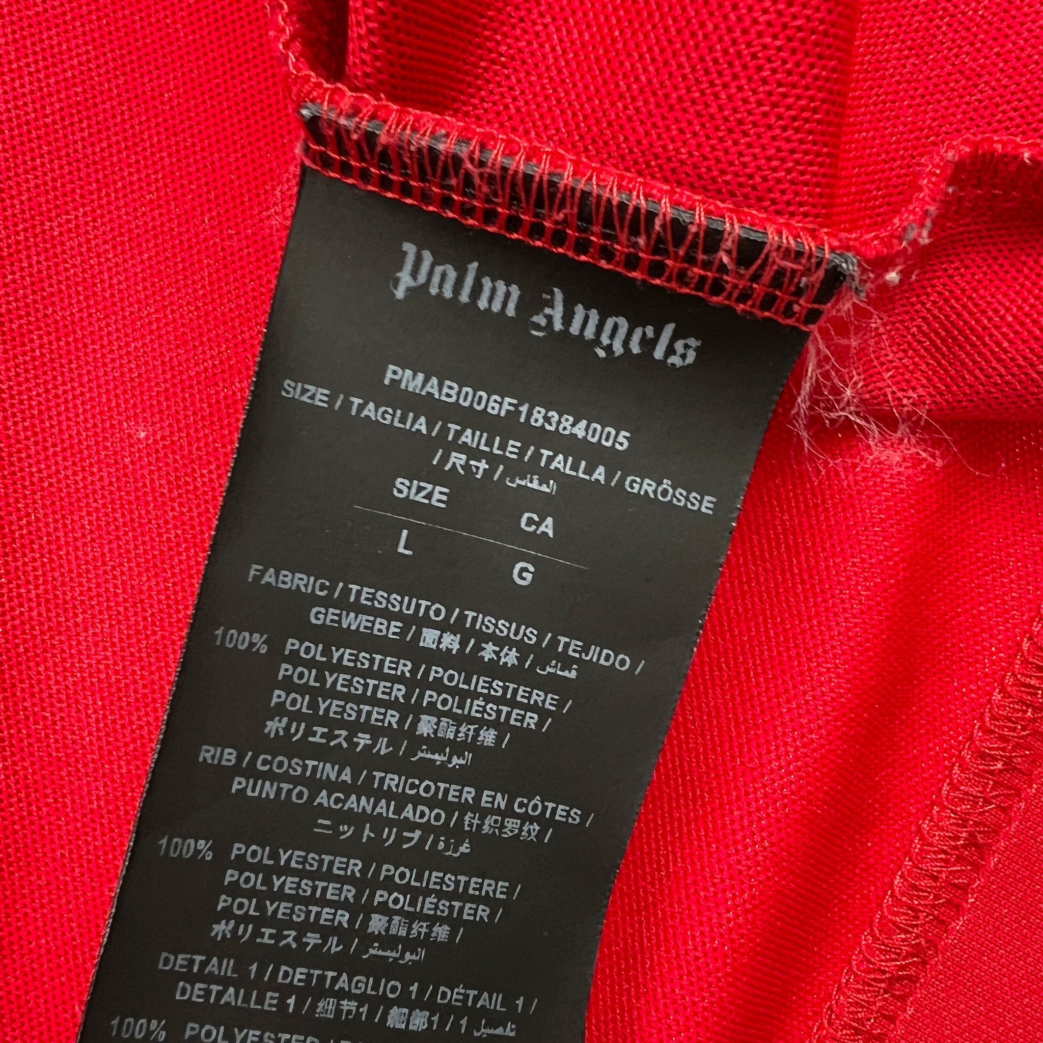 Palm Angels Navy Red Monogram Track Pants - Oliver's Archive
