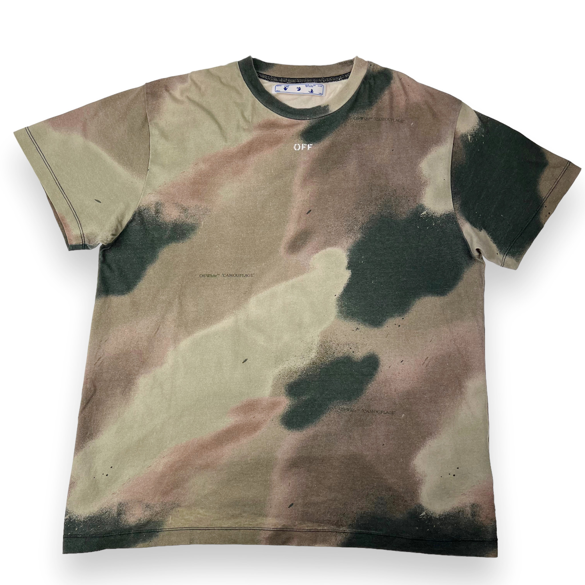 Off-White Spray Camo Stencil Arrows T Shirt - Oliver's Archive