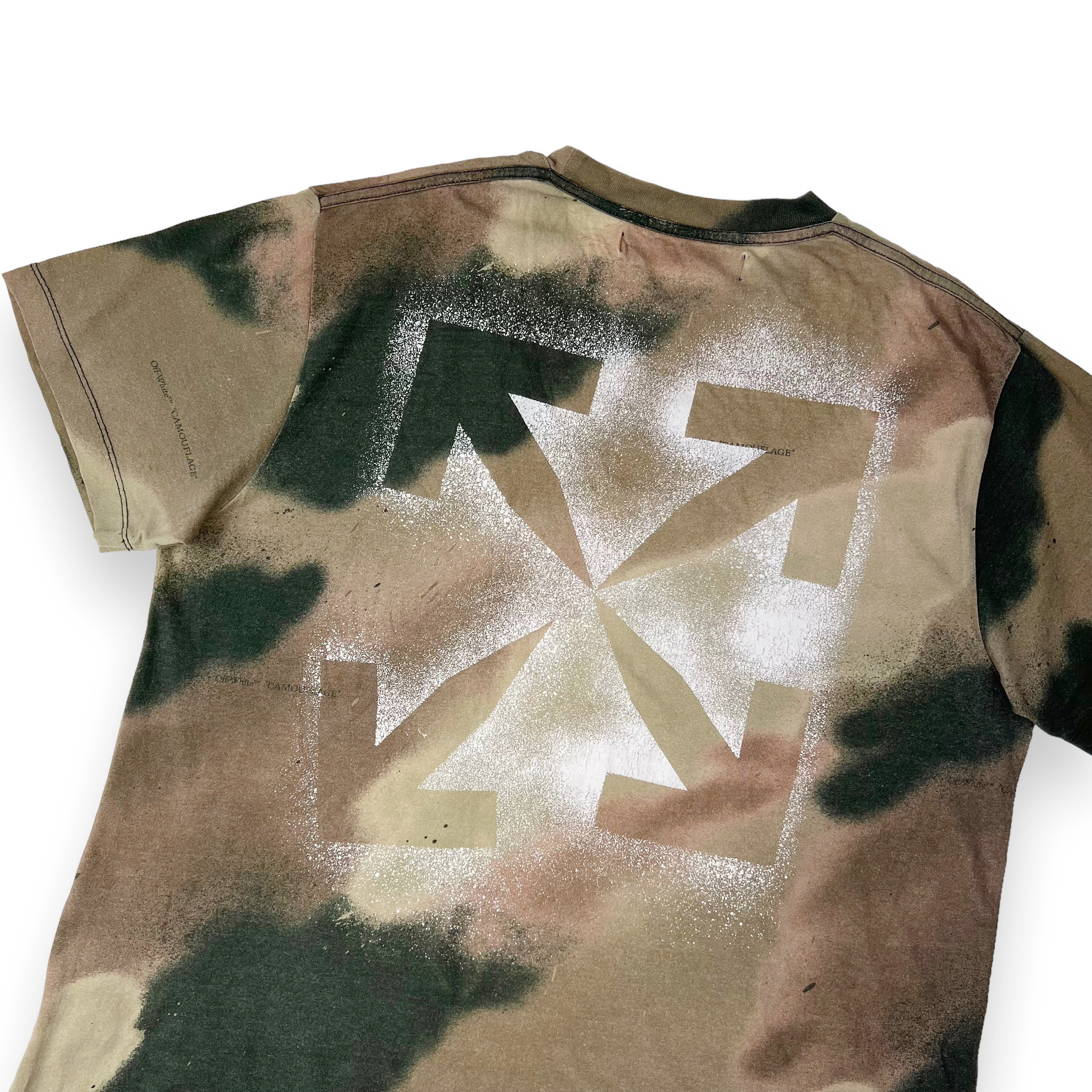 Off-White Spray Camo Stencil Arrows T Shirt - Oliver's Archive