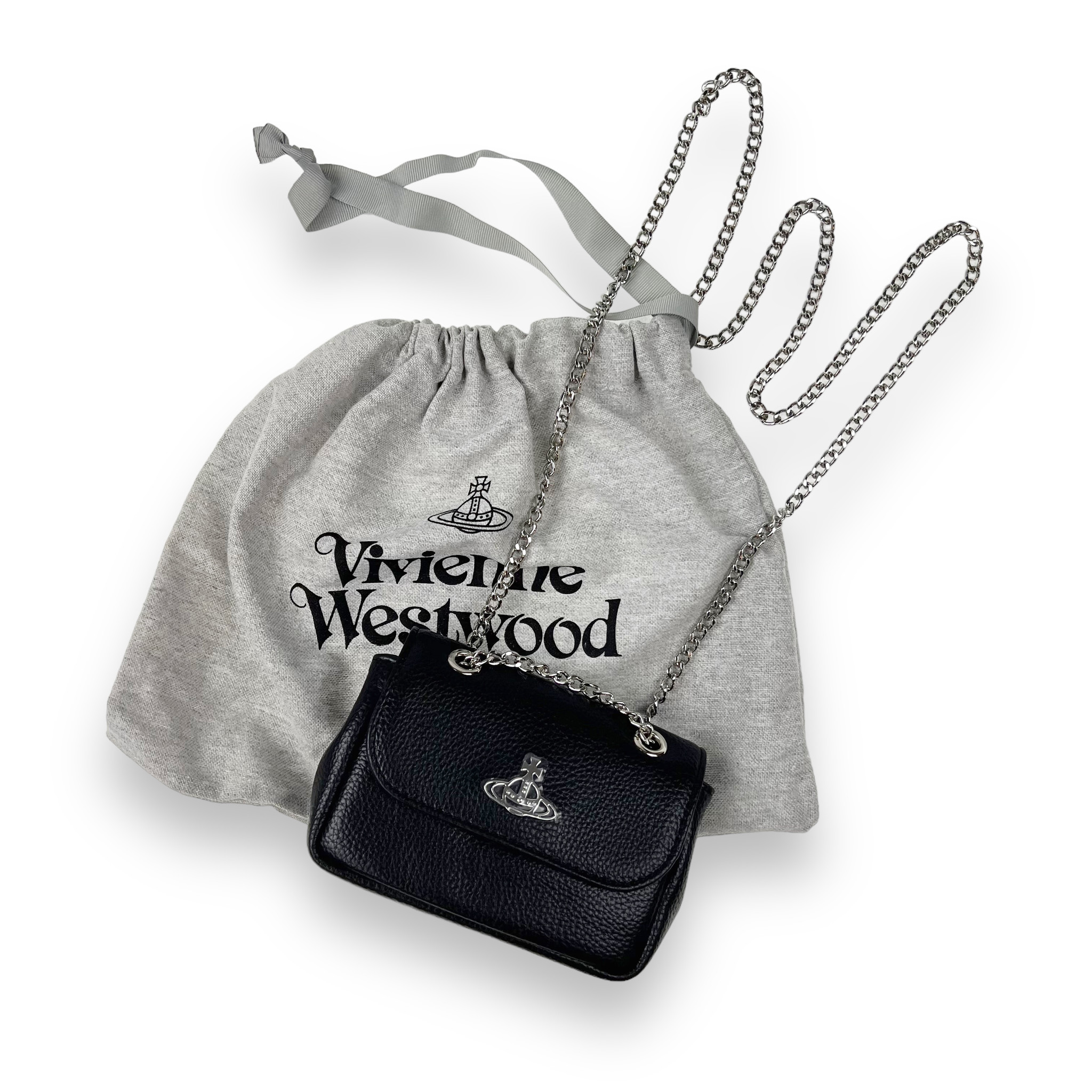 【関税&送料込】Vivienne Westwood Small Purse Bag Vivienne Westwood Re-Vegan Grain Small Purse With Chain