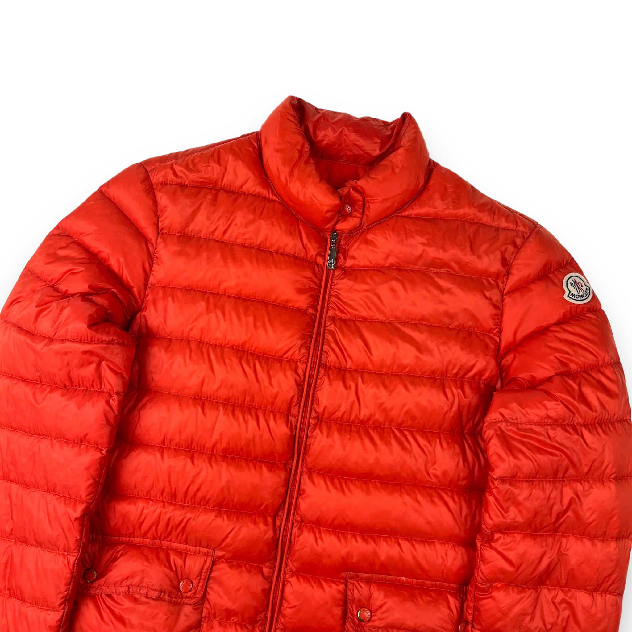 Moncler Lans Women's Orange Puffer Jacket Oliver's Archive