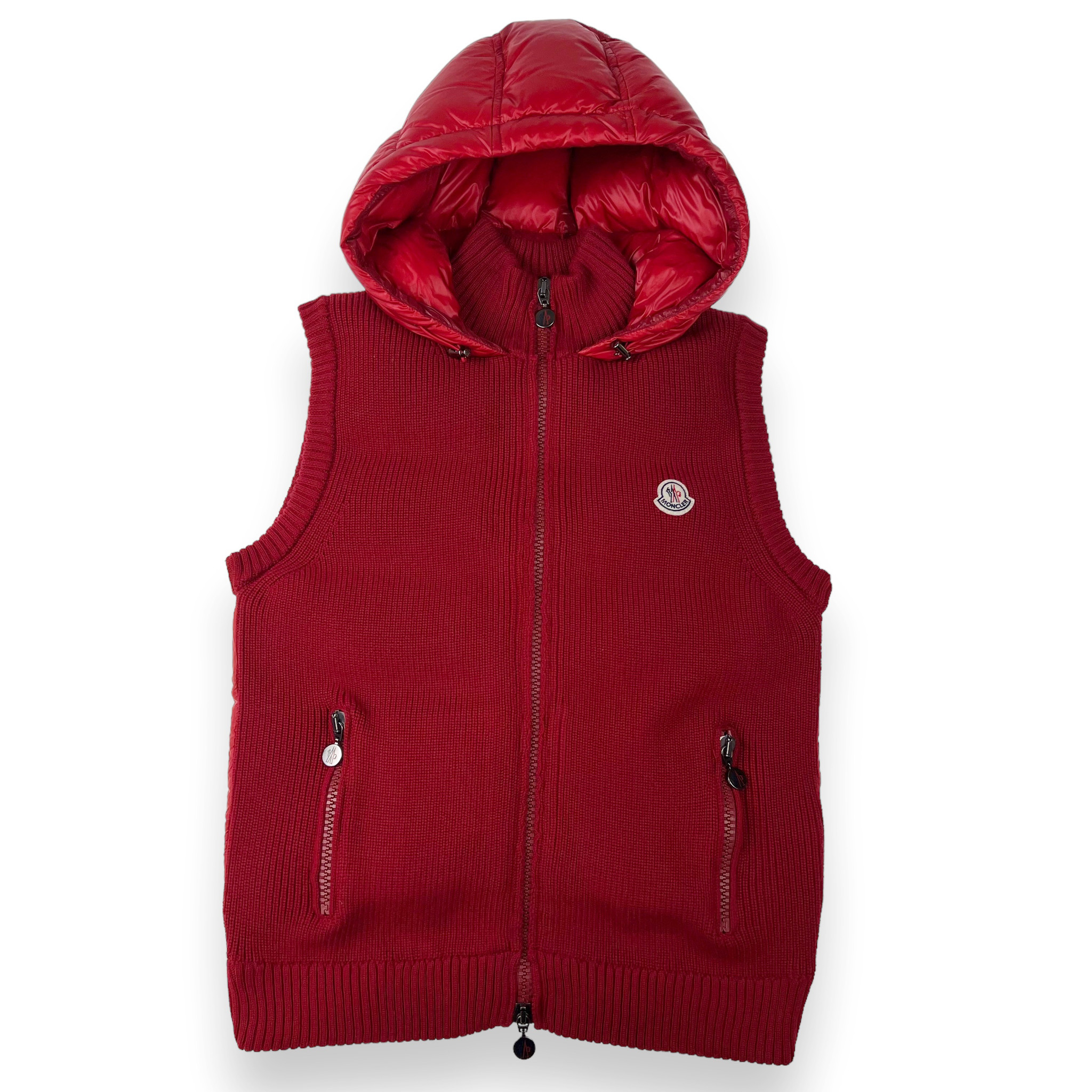 Moncler Red Maglione Tricot Gilet - Oliver's Archive