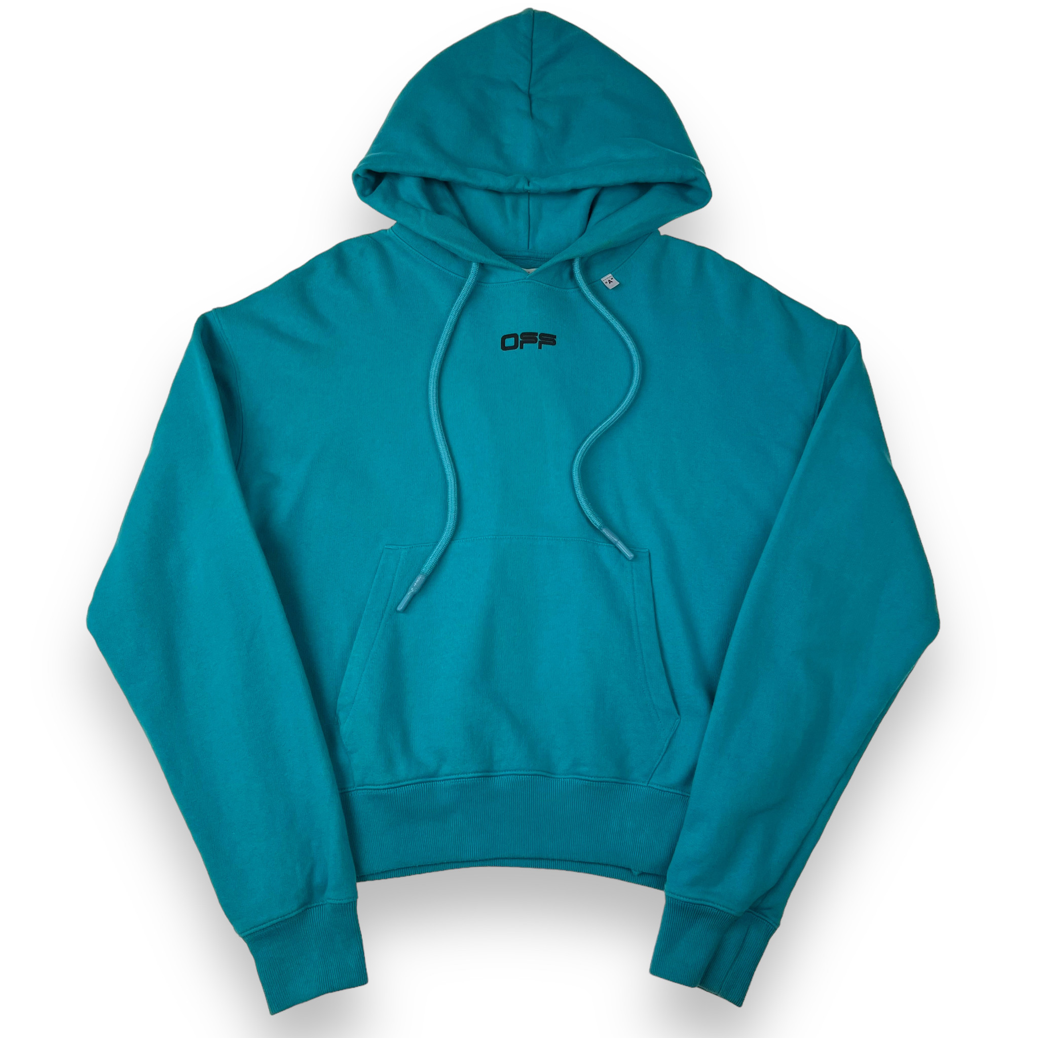 Off-White Spring Summer 20 Teal Hoodie - Oliver's Archive