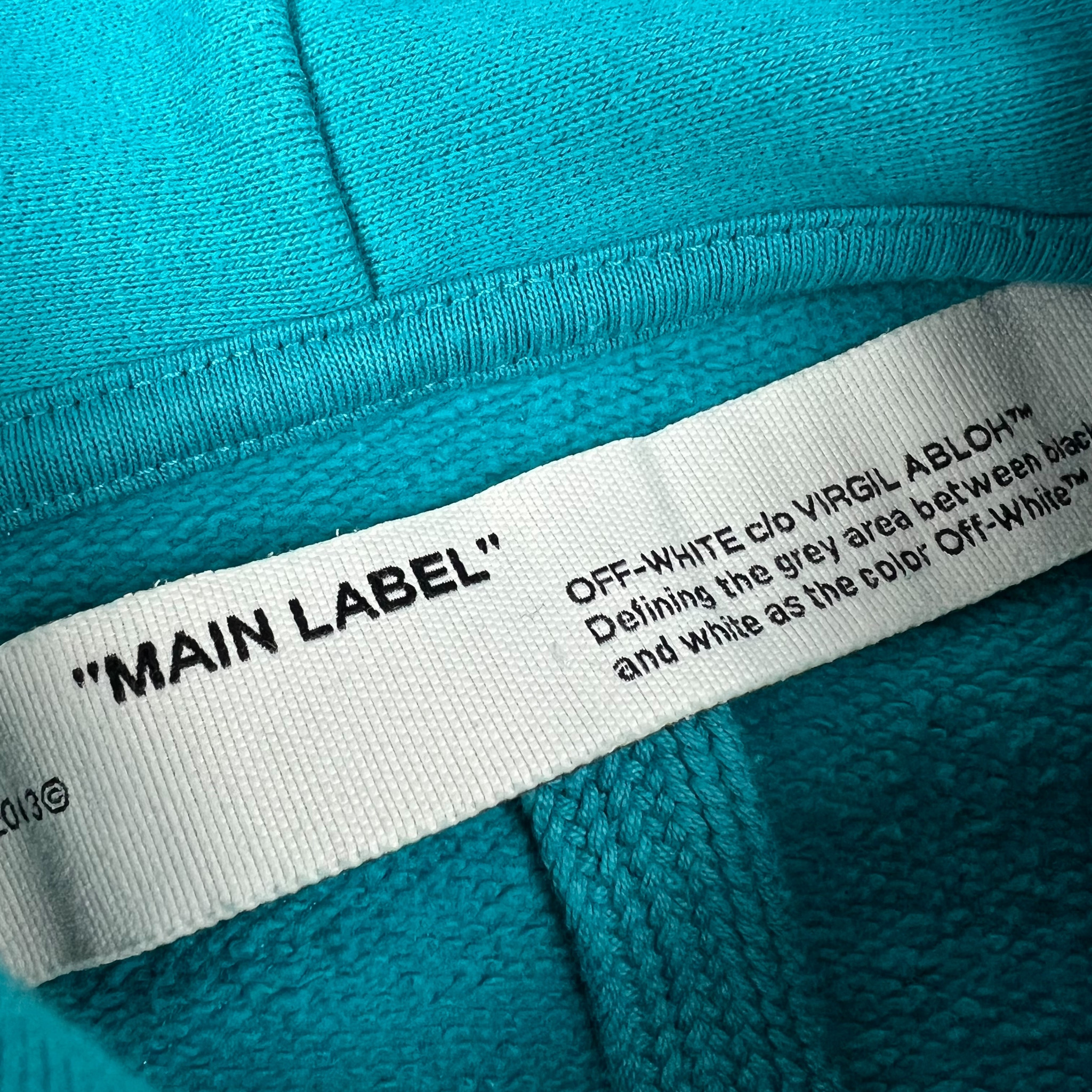 Off-White Spring Summer 20 Teal Hoodie - Oliver's Archive