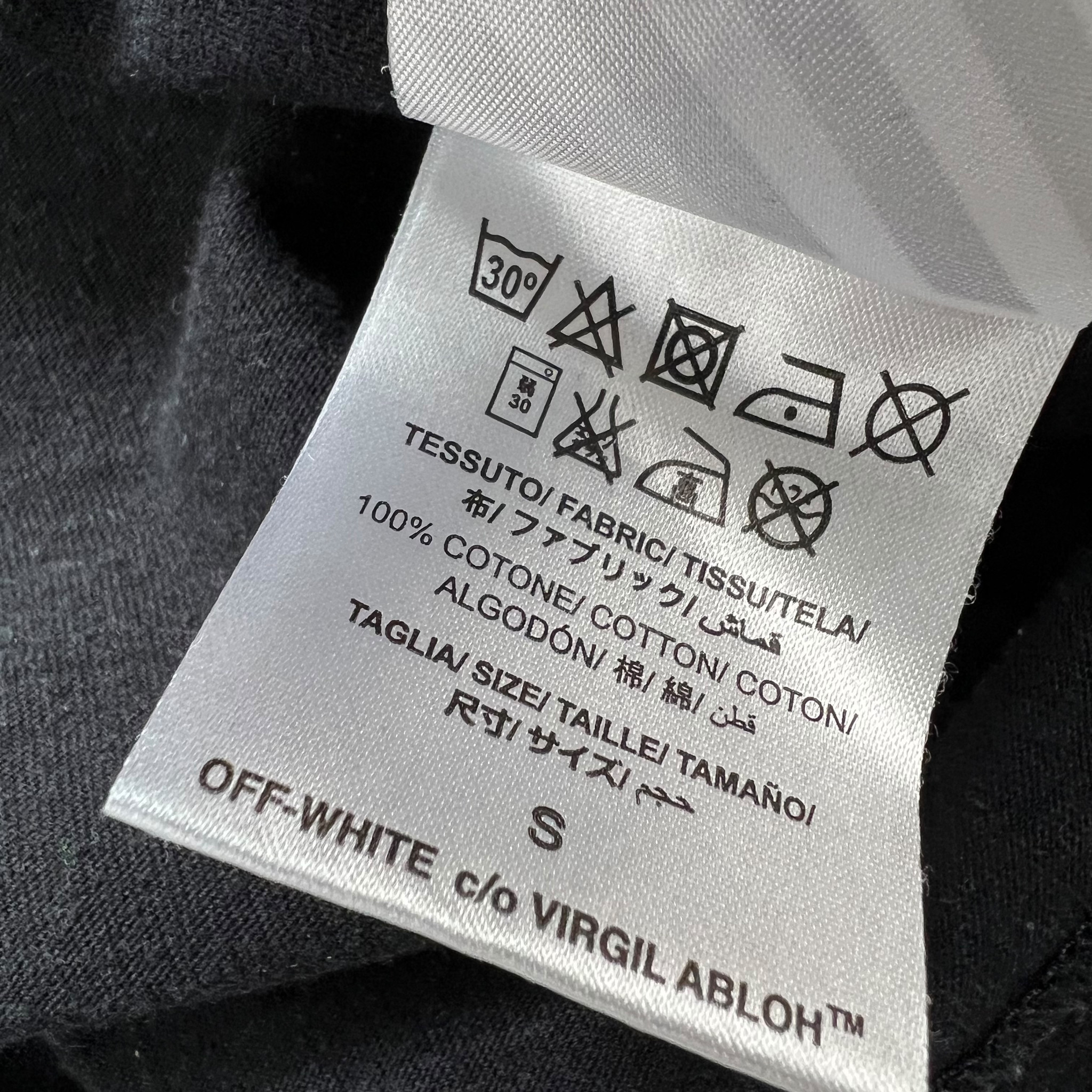 Wash Tag Real Off White Shirt Off-White T-Shirt XS: Teenager Graphic1