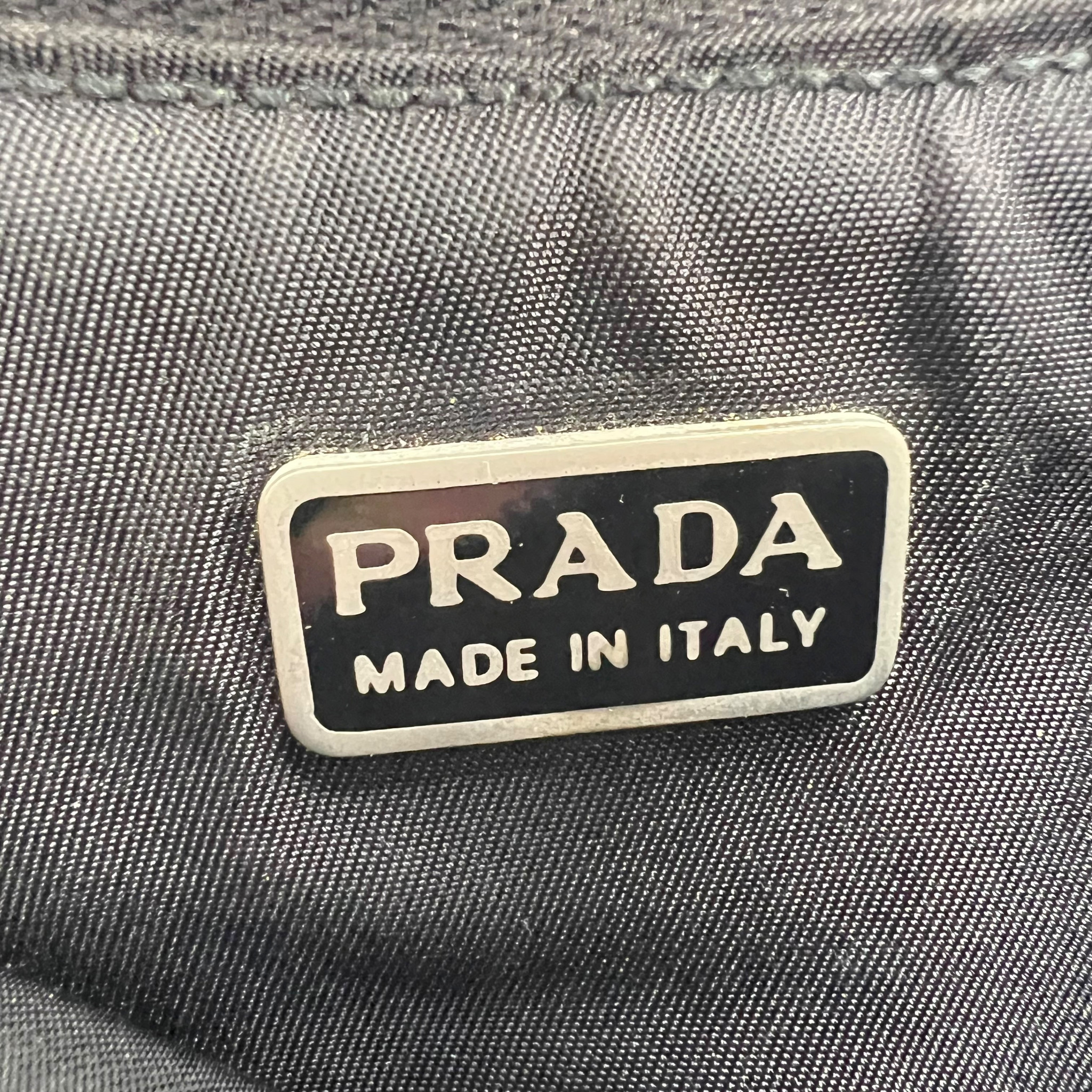 Prada 1999 Grey Canvas Shoulder Bag - Oliver's Archive