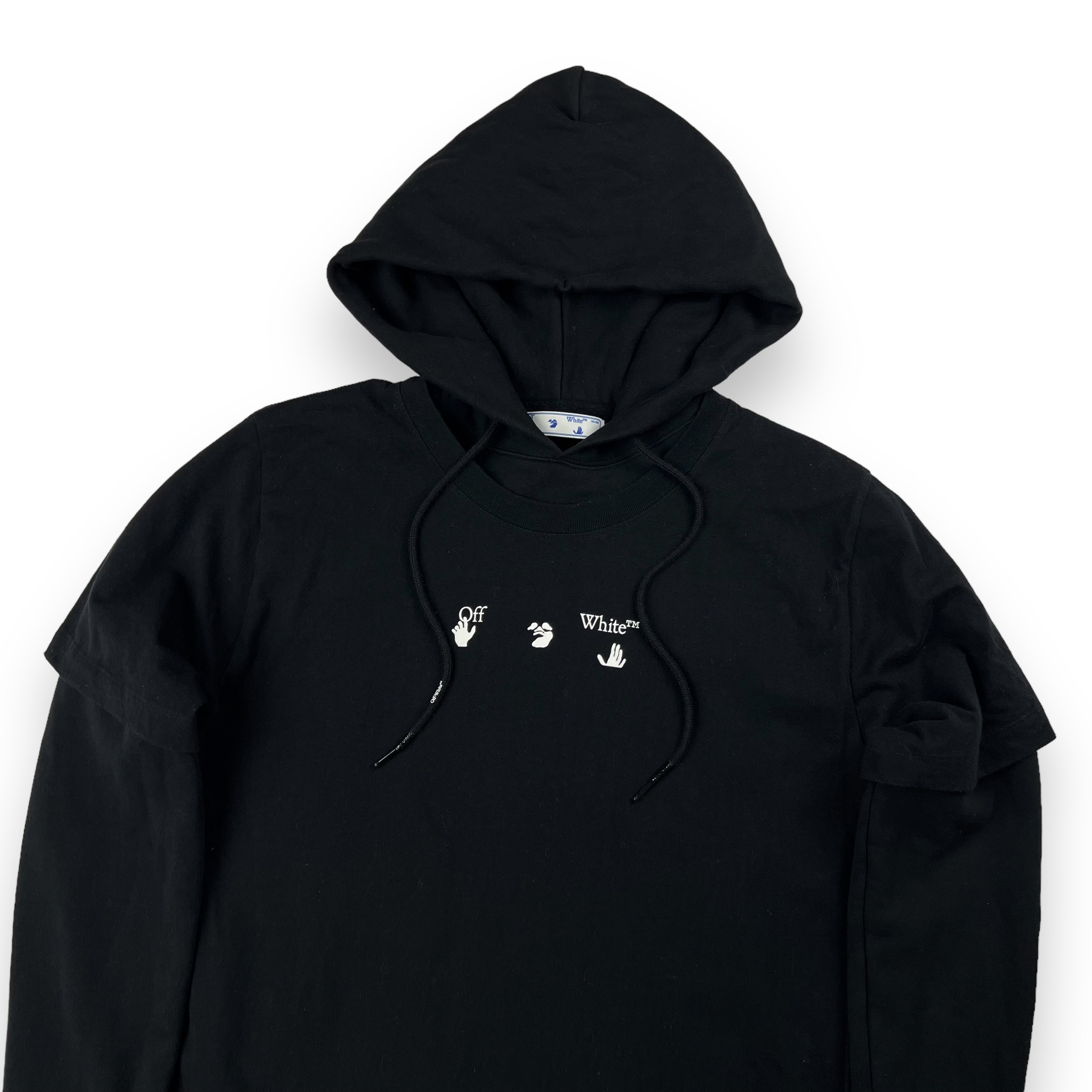 Off-White Marker Arrows Layered Hoodie - Oliver's Archive
