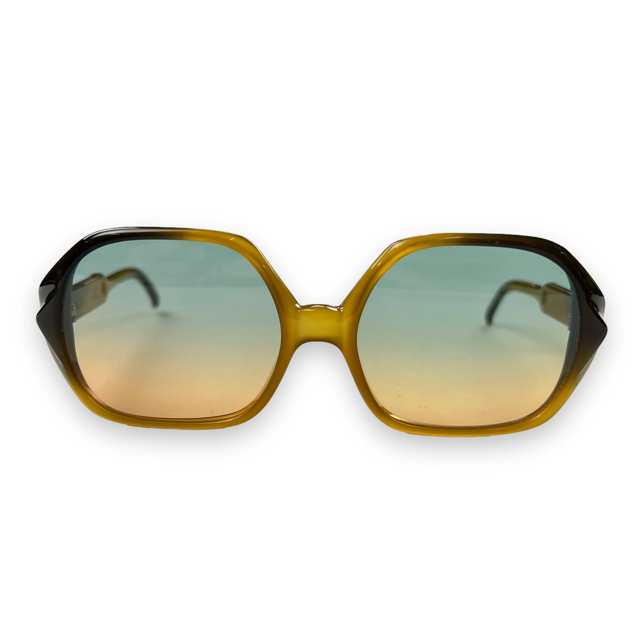 Vintage Dior CD 3033 Green Orange Cabochon Gem Sunglasses Custom Orange Lens Set Christian Dior CD 3007 61D – Vintage Frames Company main image 2