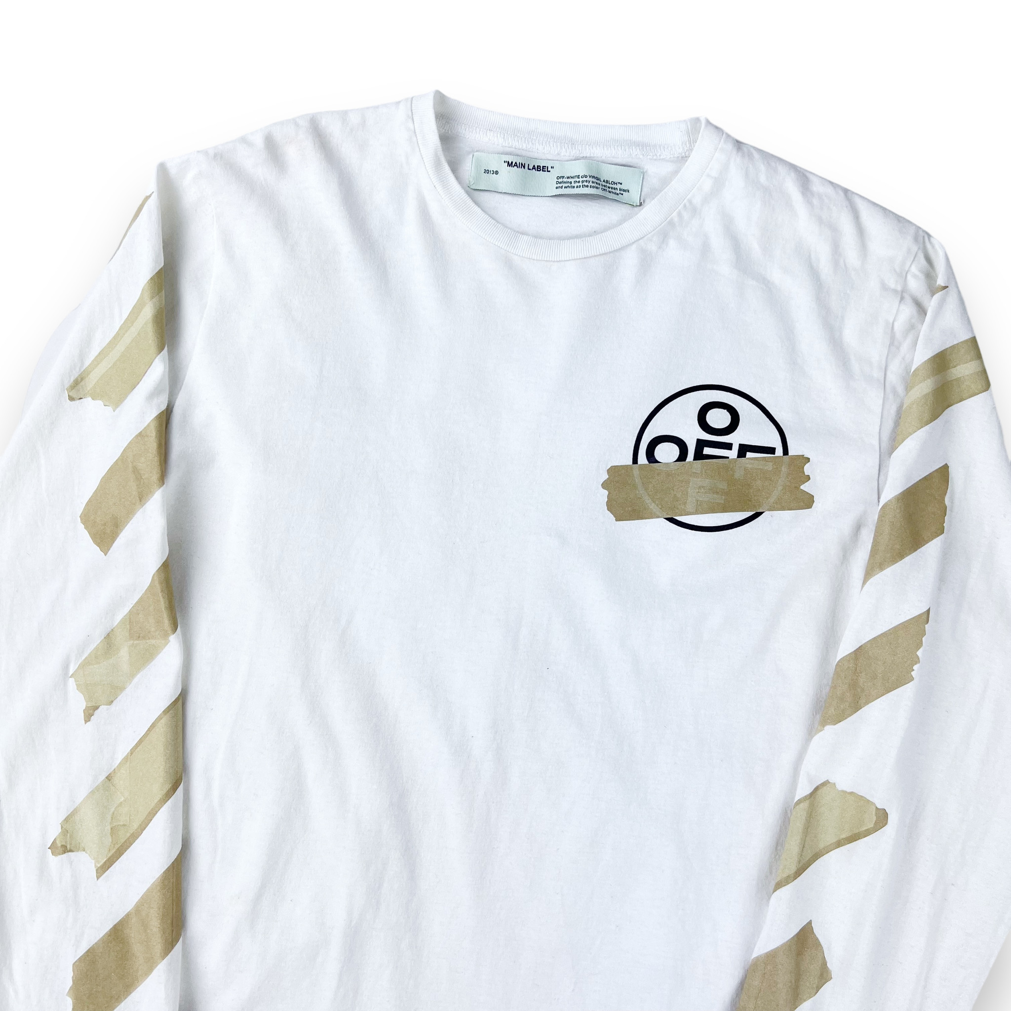 Off-White Tape Arrows White Long Sleeve T Shirt - Oliver's Archive