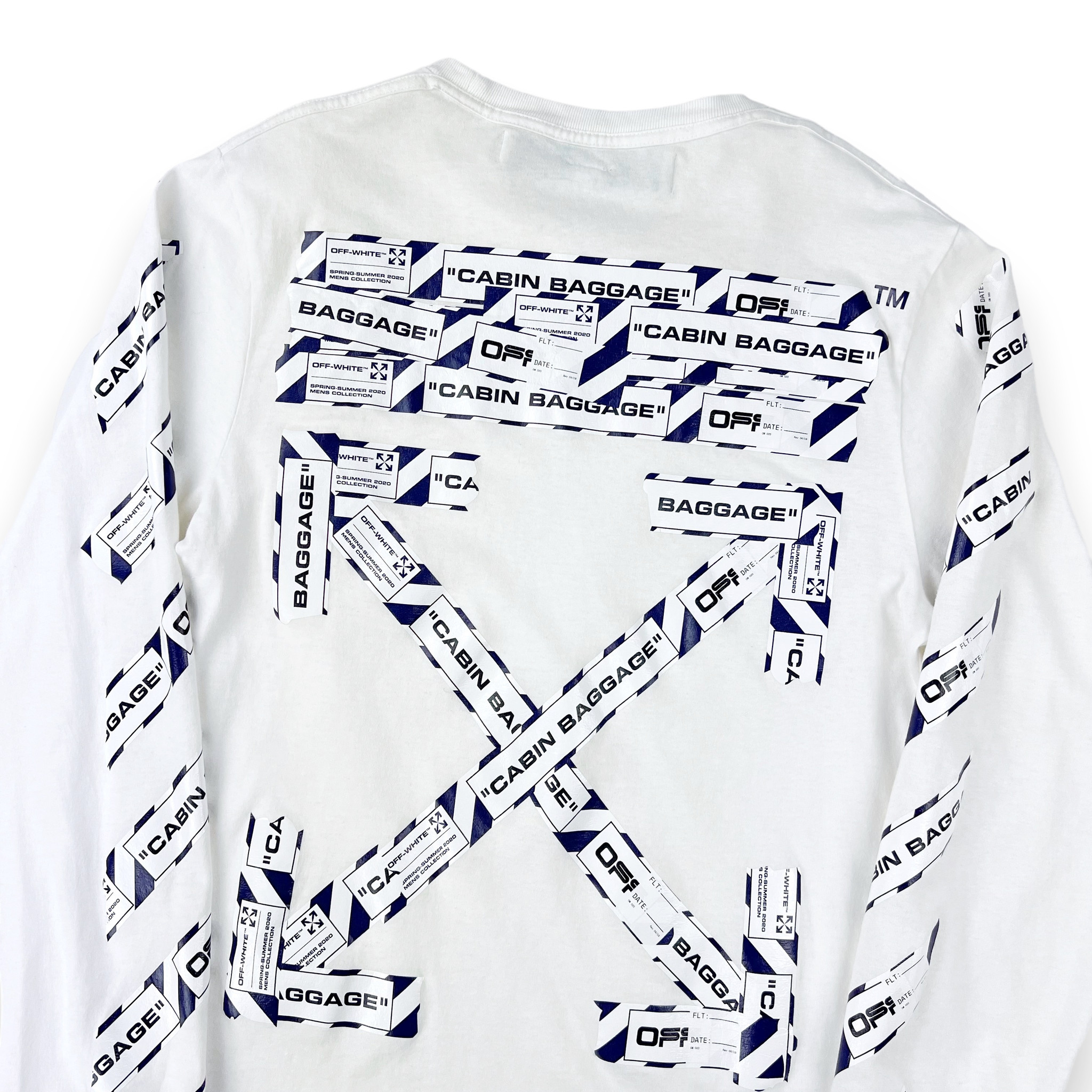 トップス 20SS OFF WHITE TAPE ARROWS LONG SLEEVES OFF-WHITE Tape Arrows Longsleeve T-Shirt Orange Men's - US