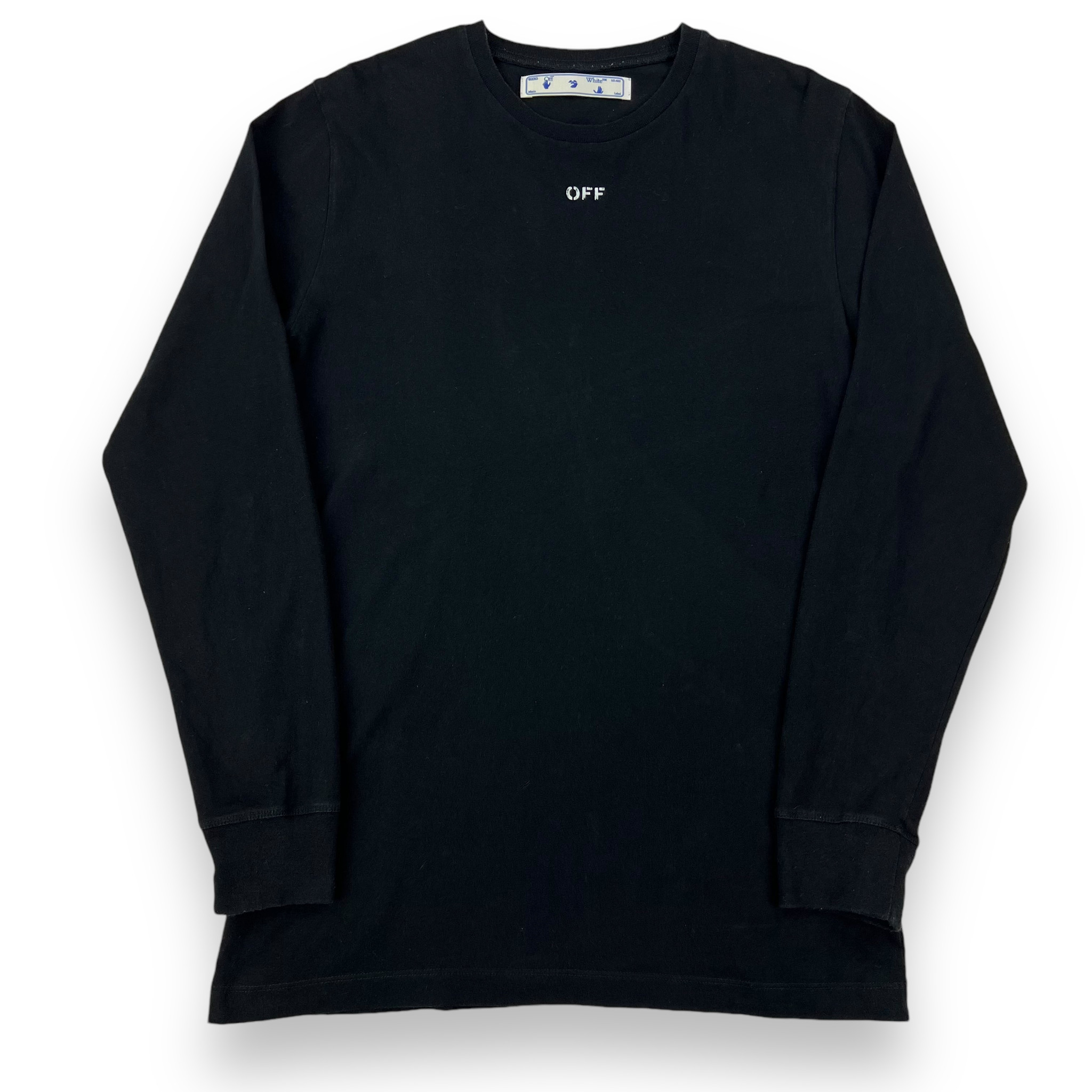 Off-White Stencil Arrows Black Long Sleeve T Shirt - Oliver's Archive