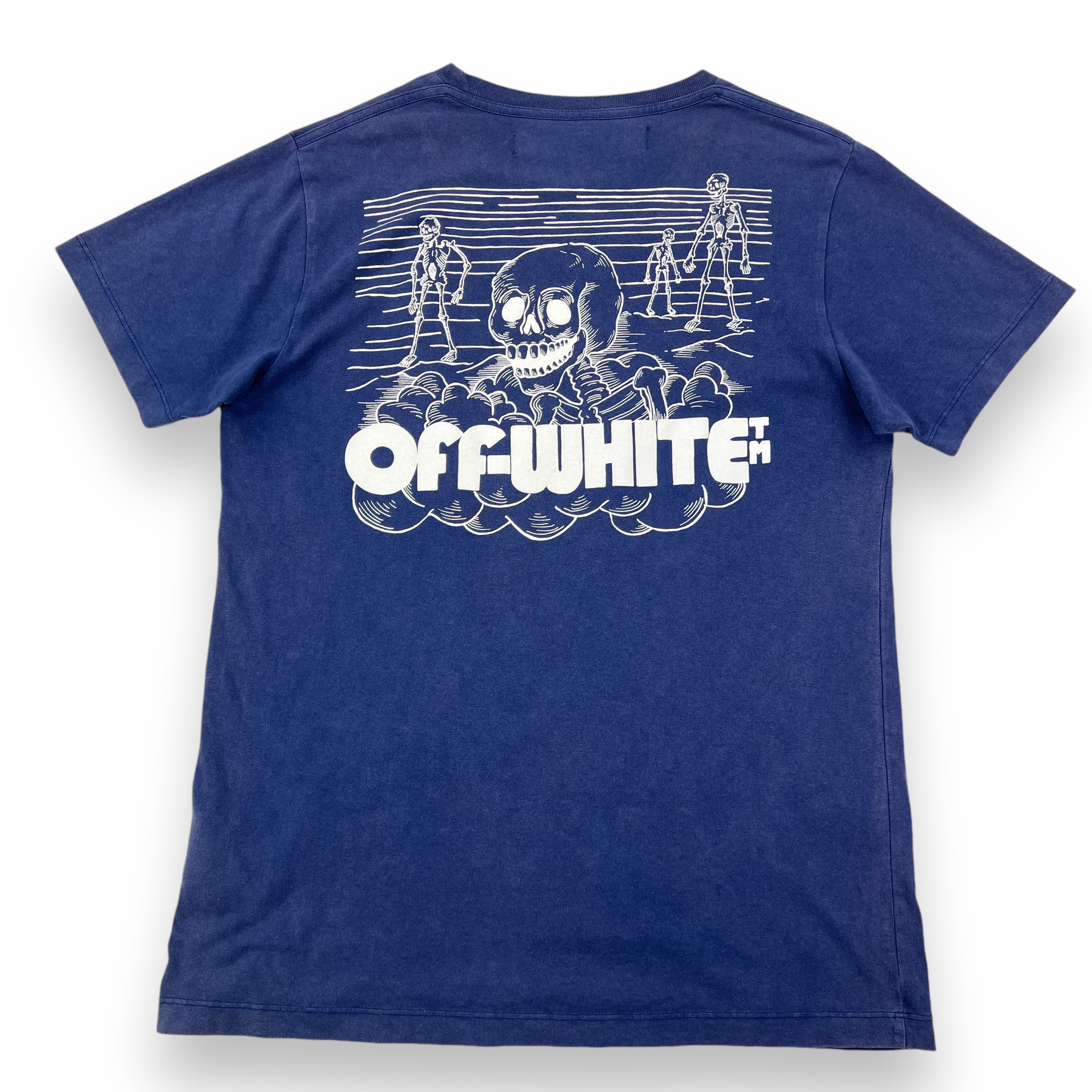 Off-White Skeletons T Shirt Blue - Oliver's Archive