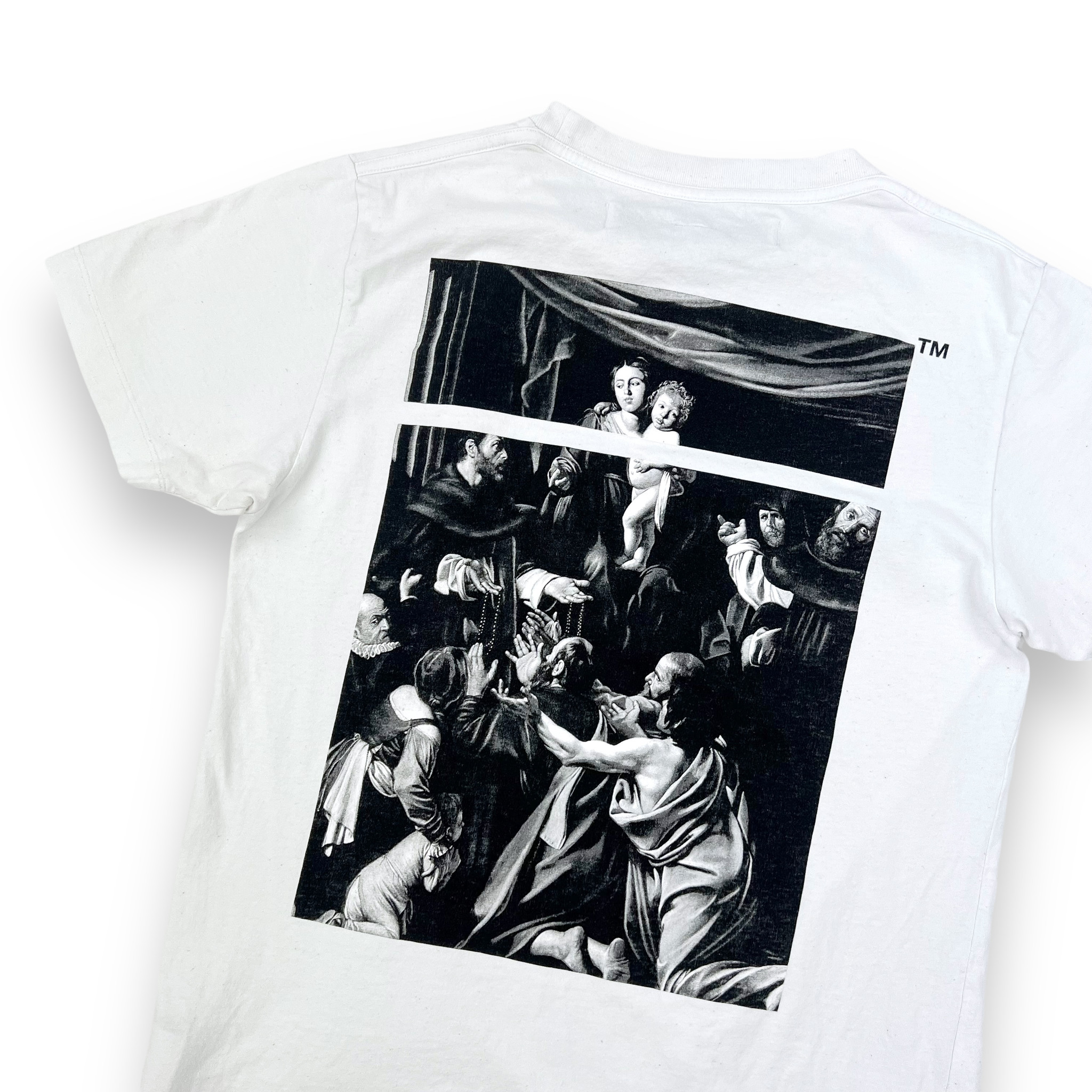 Off-White Caravaggio Back White T Shirt - Oliver's Archive