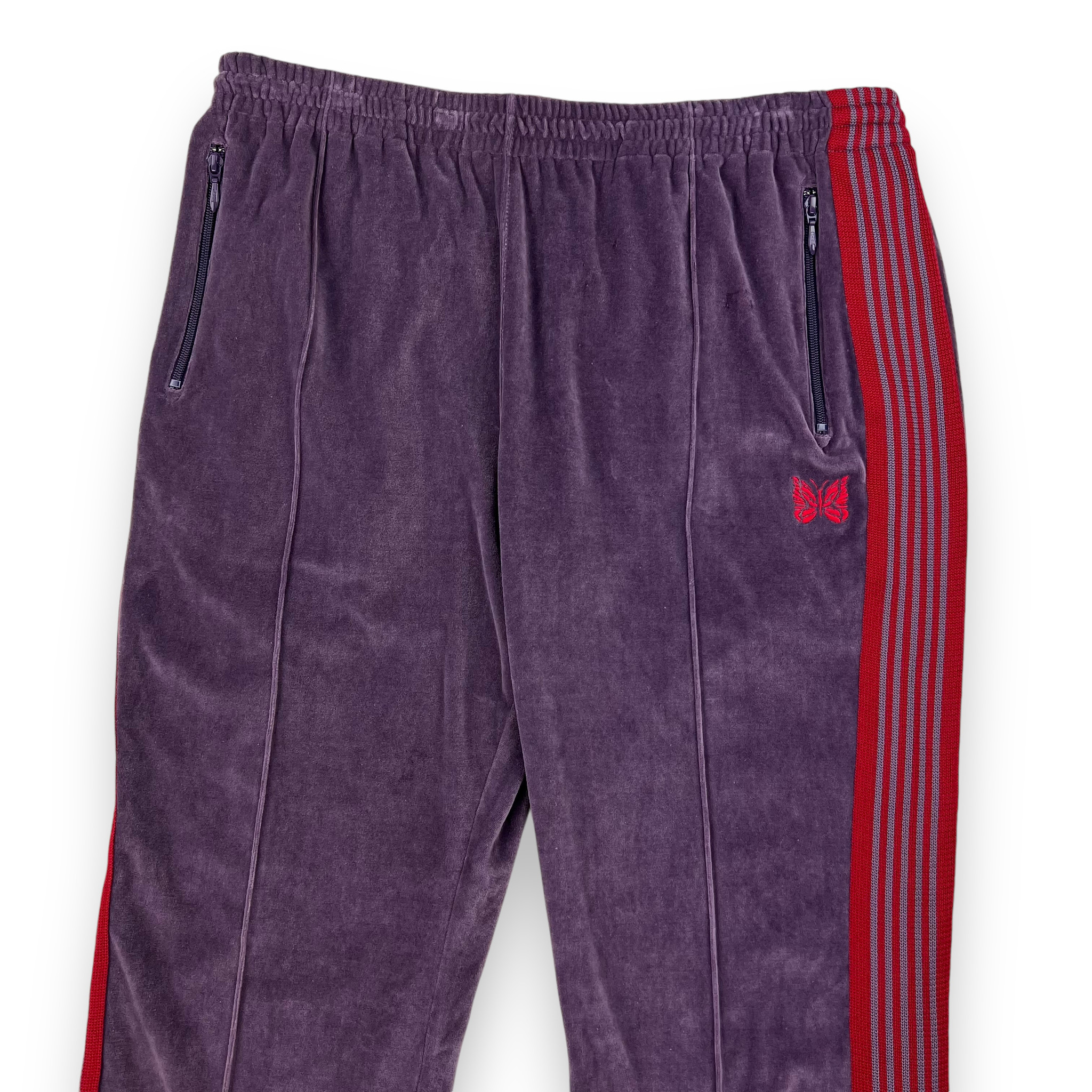 Needles Track Pant Purple × Red Needles Purple & Red Velour