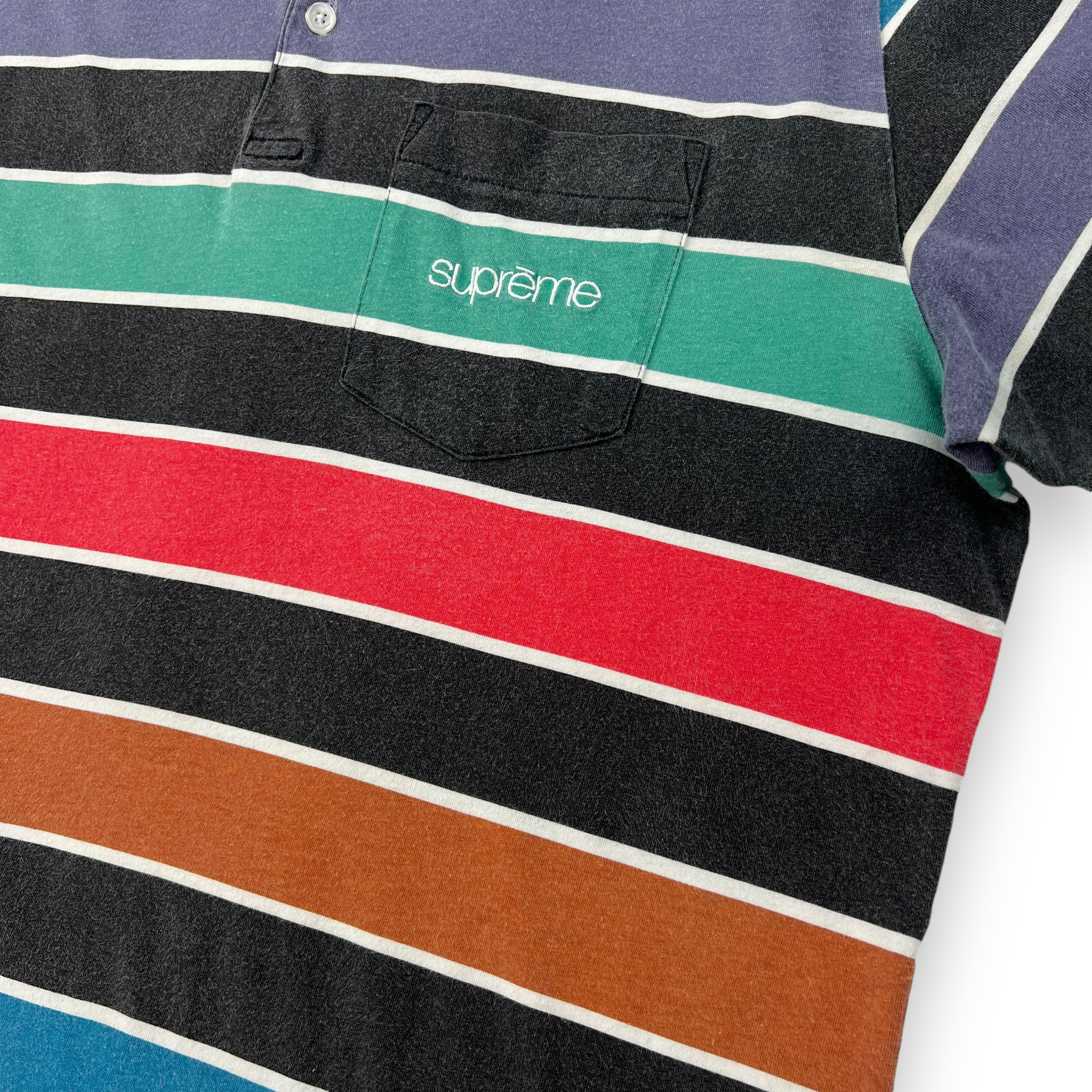 Supreme Striped Polo Shirt - Oliver's Archive