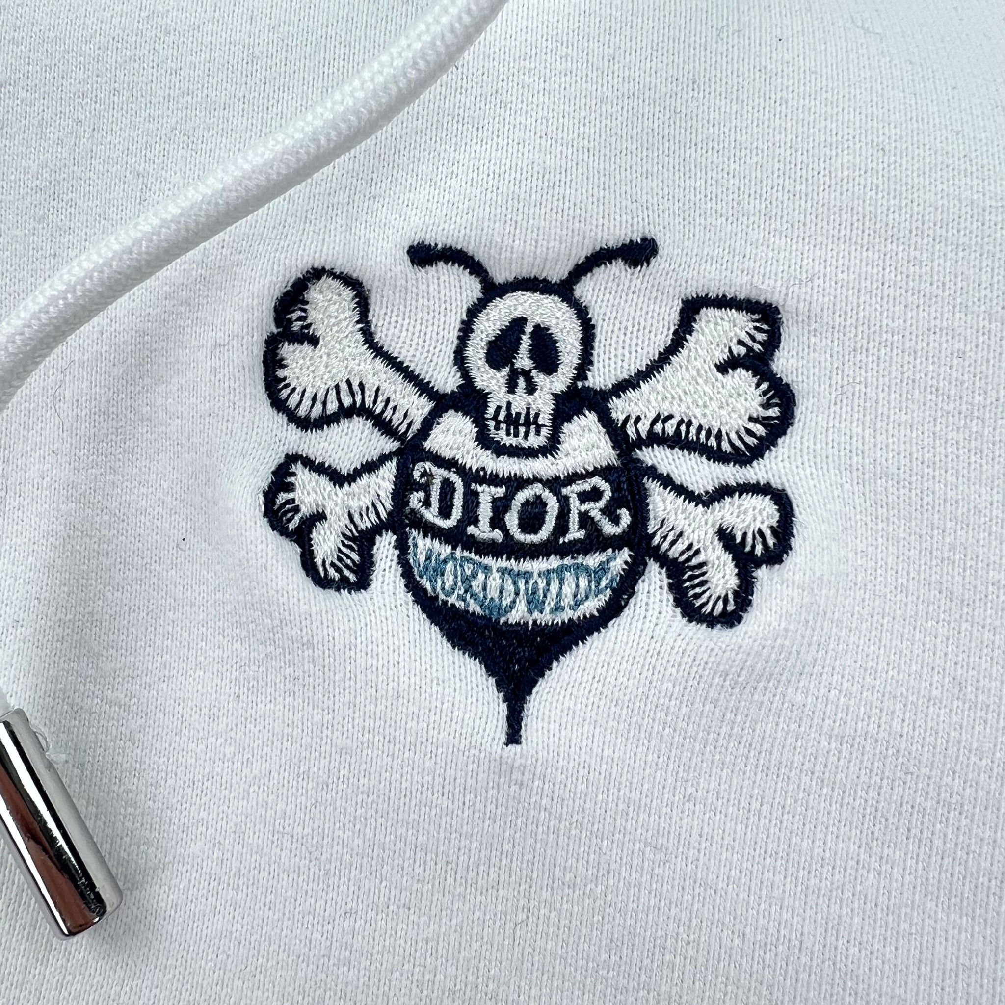Dior x Kaws ビー スウェット ジップパーカー ホワイト 蜂 Christian Dior 銀座店 ディオール Kaws ビー スウェット ジップ