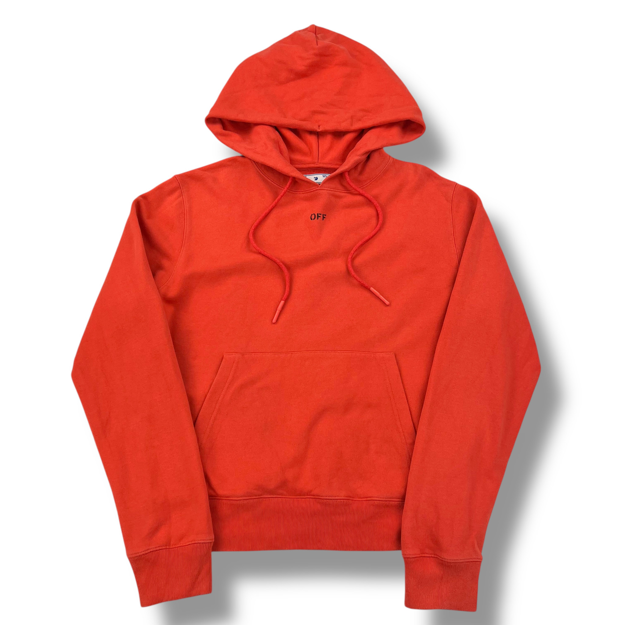 Off-White Stencil Arrows Orange Hoodie - Oliver's Archive