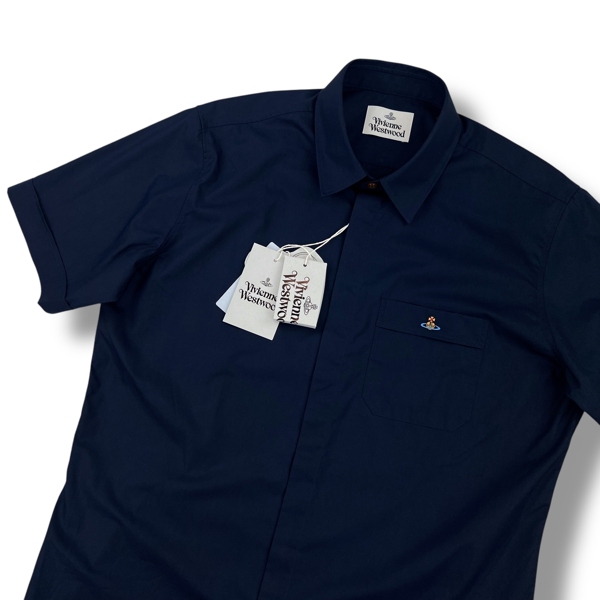 Vivienne Westwood Navy Short Sleeve Shirt Oliver's Archive