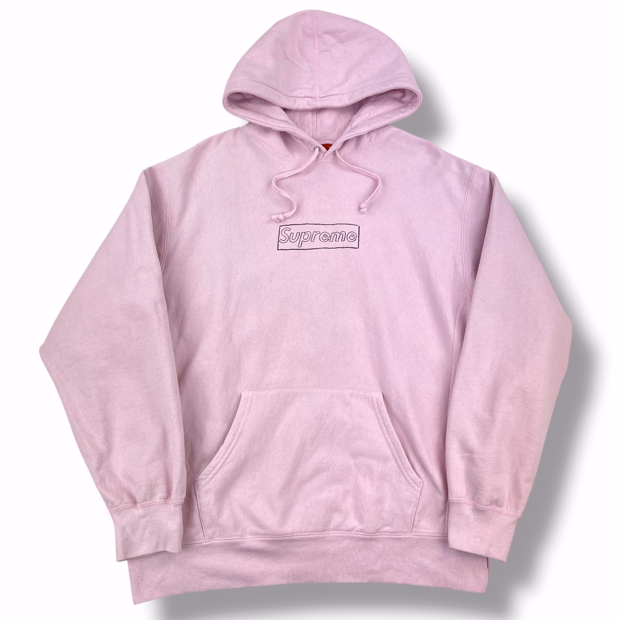 Supreme Kaws Chalk Box Logo Hoodie Sweatshirt Black Size XL